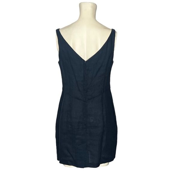 Esprit Dress sz 11 Vintage Linen Y2K Mini Dress Navy Size 11 - Picture 3 of 6